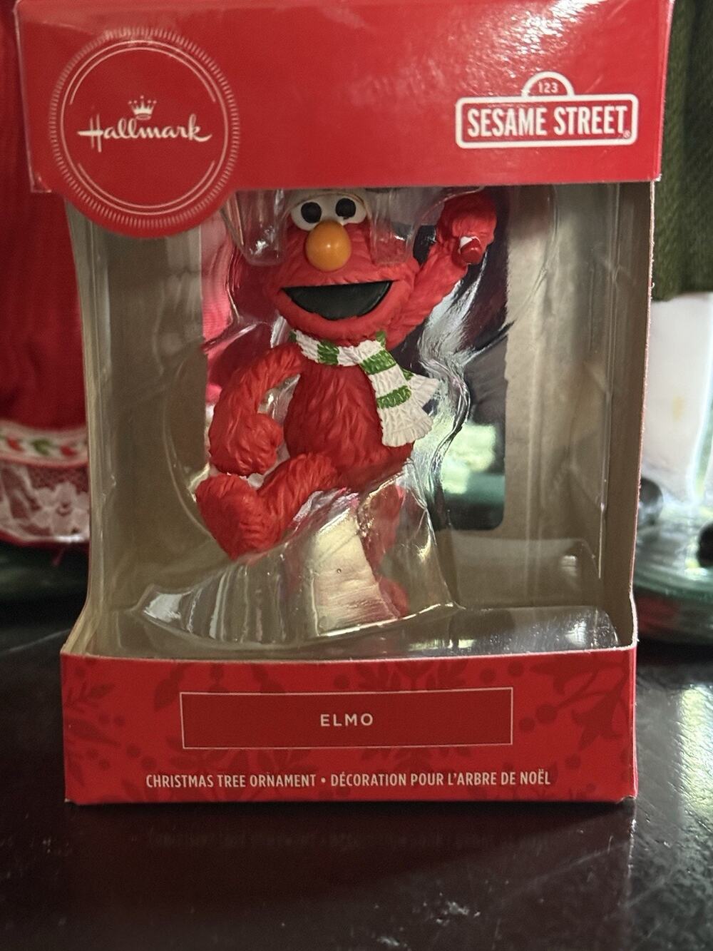 Sesame Street ELMO Christmas Tree Ornament HALLMARK Holiday ELMO Rare NEW IN BOX